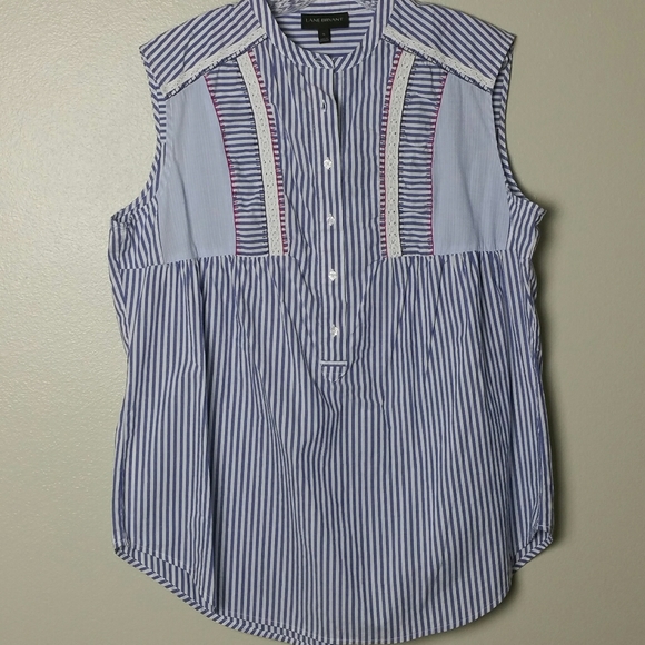 Lane Bryant Tops - Lane Bryant Sleeveless Button Up Popover size 16